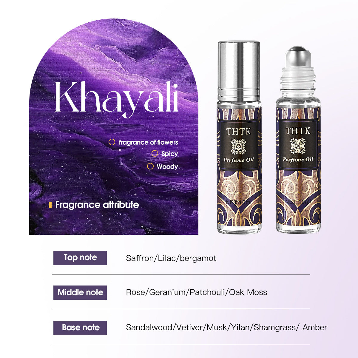 Romantic Roll-on Perfume Oilnaturally Fresh And Light